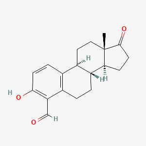 molecular formula C19H22O3 B8475166 (3aS,3bR,9bS,11aS)-7-hydroxy-11a-methyl-1-oxo-1H,2H,3H,3aH,3bH,4H,5H,9bH,10H,11H,11aH-cyclopenta[a]phenanthrene-6-carbaldehyde 