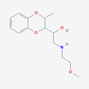 molecular formula C14H21NO4 B084752 alpha-(((2-Methoxyethyl)amino)methyl)-3-methyl-1,4-benzodioxan-2-methanol CAS No. 13627-89-9