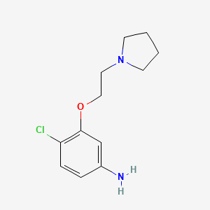 molecular formula C12H17ClN2O B8475201 4-Chloro-3-(2-pyrrolidin-1-yl-ethoxy)-phenylamine 