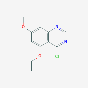molecular formula C11H11ClN2O2 B8475206 4-Chloro-5-(ethyloxy)-7-(methyloxy)quinazoline 