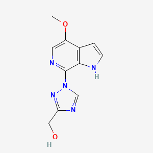 (1-(4-methoxy-1H-pyrrolo[2,3-c]pyridin-7-yl)-1H-1,2,4-triazol-3-yl)methanol