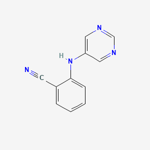 molecular formula C11H8N4 B8475453 Benzonitrile,2-(5-pyrimidinylamino)- 