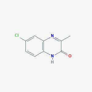 molecular formula C9H7ClN2O B8475476 3-Methyl-6-chloroquinoxaline-2(1H)-one 
