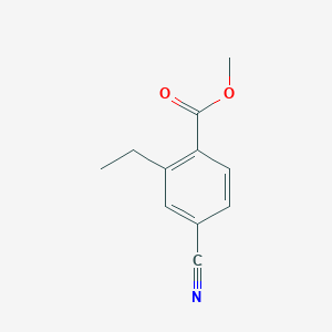 molecular formula C11H11NO2 B8475486 Methyl 4-cyano-2-ethylbenzoate 
