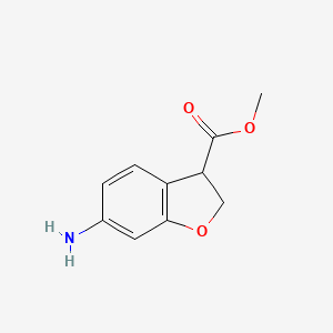 molecular formula C10H11NO3 B8475536 Methyl 6-amino-2,3-dihydro-1-benzofuran-3-carboxylate 