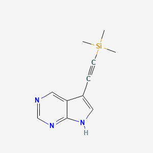 5-((Trimethylsilyl)ethynyl)-7H-pyrrolo[2,3-d]pyrimidine