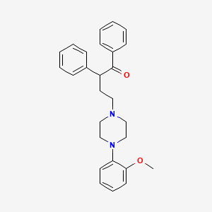 molecular formula C27H30N2O2 B8475638 4-[4-(2-Methoxyphenyl)piperazin-1-yl]-1,2-diphenylbutan-1-one CAS No. 228418-66-4