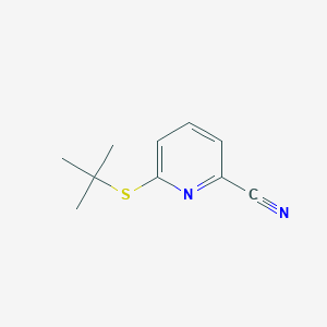 molecular formula C10H12N2S B8475656 2-Cyano-6-tert-butylthiopyridine 