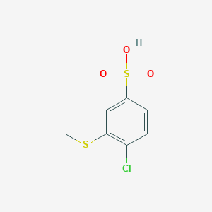 molecular formula C7H7ClO3S2 B8475684 4-Chloro-3-methylsulfanyl-benzenesulfonic acid 