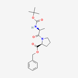 molecular formula C20H28N2O5 B8475687 Boc-L-alanyl-L-proline benzyl ester CAS No. 35084-69-6