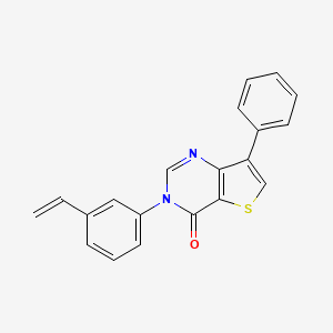 molecular formula C20H14N2OS B8475699 7-Phenyl-3-(3-vinylphenyl)thieno[3,2-D]pyrimidin-4(3H)-one 