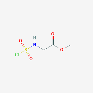 molecular formula C3H6ClNO4S B8475725 Methyl 2-[(chlorosulfonyl)amino]acetate 