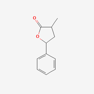 molecular formula C11H12O2 B8475730 5-Phenyl-3-methyldihydrofuran-2(3H)-one 