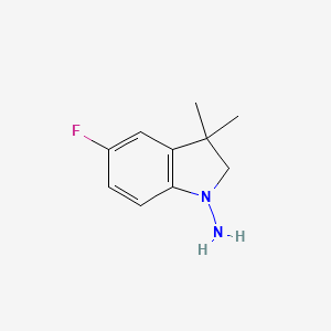 molecular formula C10H13FN2 B8475737 5-Fluoro-3,3-dimethyl-2,3-dihydro-indol-1-ylamine 