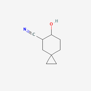 molecular formula C9H13NO B8475851 6-Hydroxyspiro[2.5]octane-5-carbonitrile 