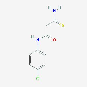 molecular formula C9H9ClN2OS B008476 3-amino-N-(4-chlorophenyl)-3-thioxopropanamide CAS No. 102817-87-8
