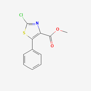molecular formula C11H8ClNO2S B8476013 Methyl 2-chloro-5-phenyl-4-thiazolecarboxylate CAS No. 80625-19-0