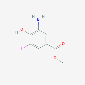 molecular formula C8H8INO3 B8476087 Methyl 3-amino-4-hydroxy-5-iodobenzoate 