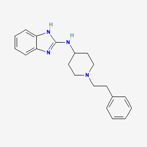 molecular formula C20H24N4 B8476090 N-[1-(2-Phenylethyl)piperidin-4-yl]-1H-benzimidazol-2-amine CAS No. 73734-45-9