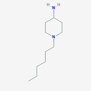 molecular formula C11H24N2 B8476109 1-Hexylpiperidin-4-amine 