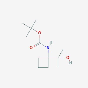 molecular formula C12H23NO3 B8476643 tert-butyl N-[1-(2-hydroxypropan-2-yl)cyclobutyl]carbamate 
