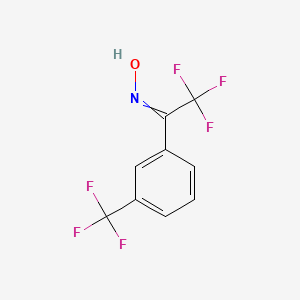 molecular formula C9H5F6NO B8476664 N-{2,2,2-Trifluoro-1-[3-(trifluoromethyl)phenyl]ethylidene}hydroxylamine CAS No. 65686-67-1