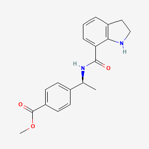 molecular formula C19H20N2O3 B8476687 Benzoic acid,4-[(1s)-1-[[(2,3-dihydro-1h-indol-7-yl)carbonyl]amino]ethyl]-,methyl ester 