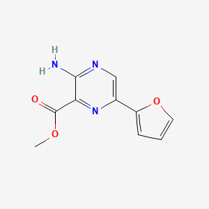 3-Amino-6-furan-2-yl-pyrazine-2-carboxylic acid methyl ester