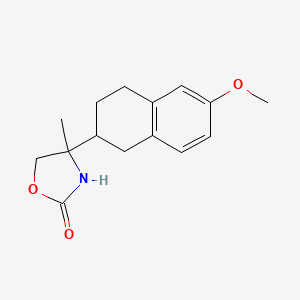 molecular formula C15H19NO3 B8477091 4-(6-Methoxy-1,2,3,4-tetrahydronaphthalen-2-yl)-4-methyloxazolidin-2-one 