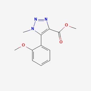 molecular formula C12H13N3O3 B8477097 methyl 5-(2-methoxyphenyl)-1-methyl-1H-1,2,3-triazole-4-carboxylate 