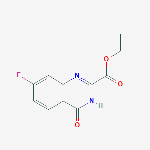 molecular formula C11H9FN2O3 B8477116 Ethyl 7-fluoro-4-hydroxyquinazoline-2-carboxylate 