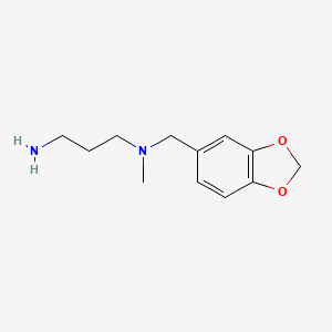 molecular formula C12H18N2O2 B8477120 N-(1,3-benzodioxol-5-ylmethyl)-N-methyl-1,3-propanediamine 