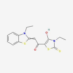 3-Ethyl-5[(3-ethyl-2-benzothiazolinylidene)-1-hydroxyethylidene]rhodanine