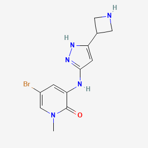 3-(5-(Azetidin-3-yl)-1H-pyrazol-3-ylamino)-5-bromo-1-methylpyridin-2(1H)-one