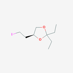 1,3-Dioxolane, 2,2-diethyl-4-(2-iodoethyl)-, (4S)-