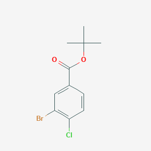 molecular formula C11H12BrClO2 B8477994 Tert-butyl 3-bromo-4-chlorobenzoate 