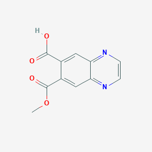 molecular formula C11H8N2O4 B8478002 Quinoxaline-6,7-dicarboxylic acid monomethyl ester 
