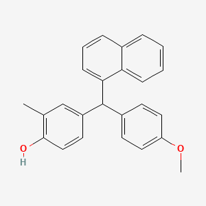 Phenol, 4-[(4-methoxyphenyl)-1-naphthalenylmethyl]-2-methyl-