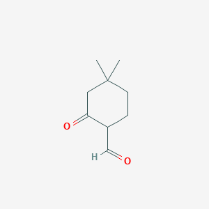 molecular formula C9H14O2 B8478030 4,4-dimethyl-2-oxocyclohexane-1-carbaldehyde 