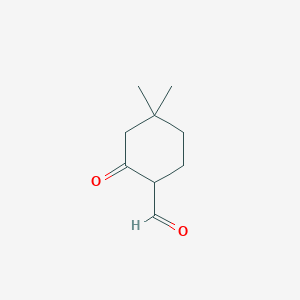 molecular formula C9H14O2 B8478030 4,4-Dimethyl-2-oxocyclohexanecarbaldehyde 
