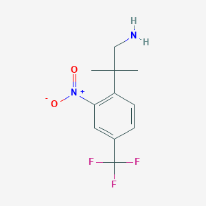 molecular formula C11H13F3N2O2 B8478062 Benzeneethanamine, beta,beta-dimethyl-2-nitro-4-(trifluoromethyl)- 