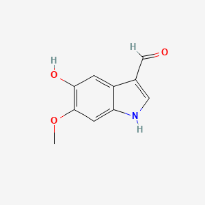 molecular formula C10H9NO3 B8478075 1h-Indole-3-carbaldehyde,5-hydroxy-6-methoxy- 