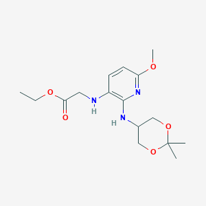 Ethyl (2-((2,2-dimethyl-1,3-dioxan-5-yl)amino)-6-methoxypyridin-3-yl)glycinate