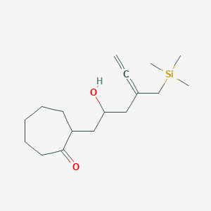 2-(2-Hydroxy-4-trimethylsilanylmethyl-hexa-4,5-dienyl)-cycloheptanone