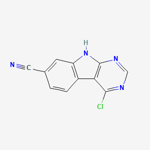 4-chloro-9H-pyrimido[4,5-b]indole-7-carbonitrile