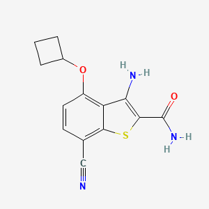 Benzo[b]thiophene-2-carboxamide,3-amino-7-cyano-4-(cyclobutyloxy)-