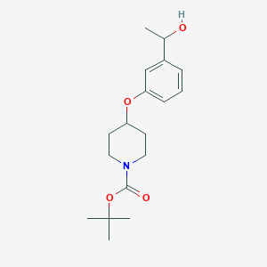 (+/-)-1,1-Dimethylethyl 4-{[3-(1-hydroxyethyl)phenyl]oxy}-1-piperidinecarboxylate