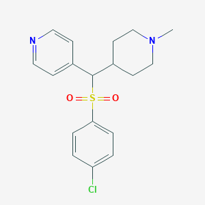 4-[(4-Chlorobenzene-1-sulfonyl)(1-methylpiperidin-4-yl)methyl]pyridine