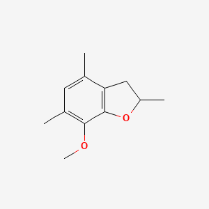 molecular formula C12H16O2 B8478417 7-Methoxy-2,4,6-trimethyl-2,3-dihydro-1-benzofuran 
