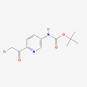 molecular formula C12H15BrN2O3 B8478427 tert-butyl N-[6-(2-bromoacetyl)pyridin-3-yl]carbamate 